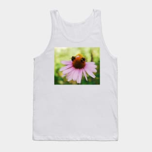 Echinacea Purpurea with Bees Tank Top